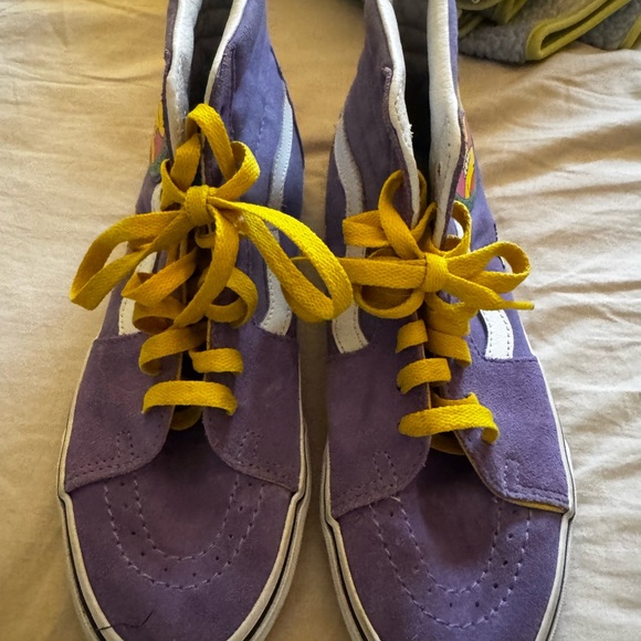 EUC LISA SIMPSON VANS High-Top Sneakers Purple Suede 6 7.5 UNIVERSAL - Picture 2 of 5